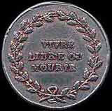 Reverse of a 1789 Live Free of Die medal commemorating the Fall of the Bastille